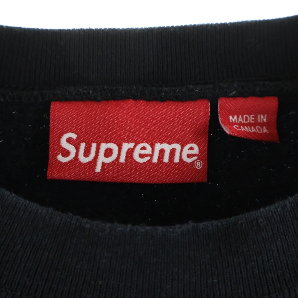 SUPREME(シュプリーム) 20SS Cutout Logo Crewneck Sweatshirt カットアウト ボックスロゴ クルーネックスウェットトレーナー ブラック