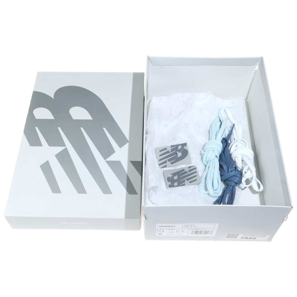 New Balance(ニューバランス) ×KITH M990KS3 キス スエード/メッシュ ローカットスニーカー ネイビー US11/29cm