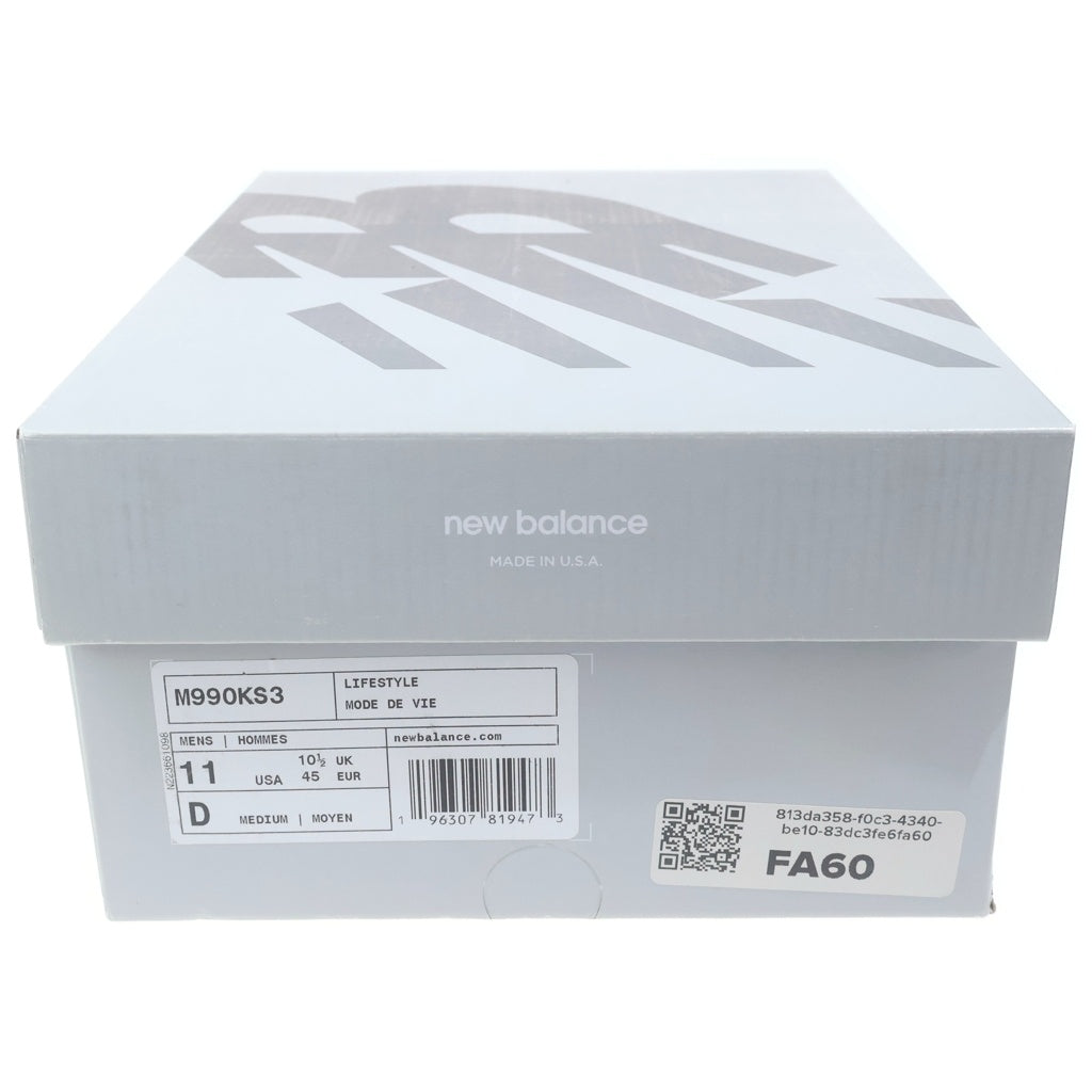 New Balance(ニューバランス) ×KITH M990KS3 キス スエード/メッシュ ローカットスニーカー ネイビー US11/29cm