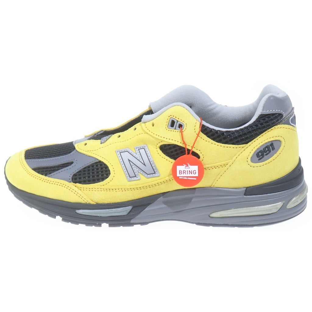 New Balance(ニューバランス) ASIA PACIFIC EXCLUSIVE 991V2 アジアパシフィック限定 スウェード/メッシュ ローカットスニーカー イエロー/グレー US11/29cm U991YK2