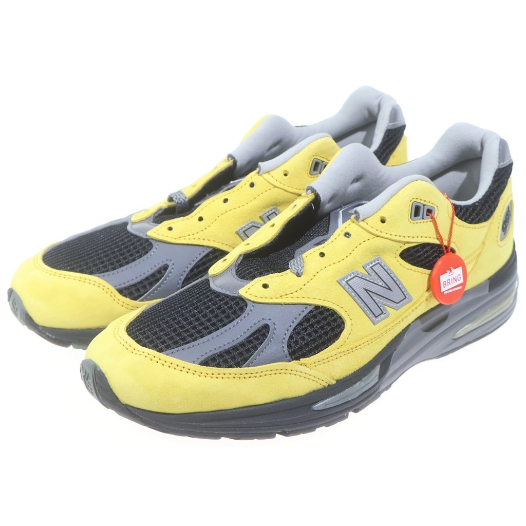 New Balance(ニューバランス) ASIA PACIFIC EXCLUSIVE 991V2 アジアパシフィック限定 スウェード/メッシュ ローカットスニーカー イエロー/グレー US11/29cm U991YK2