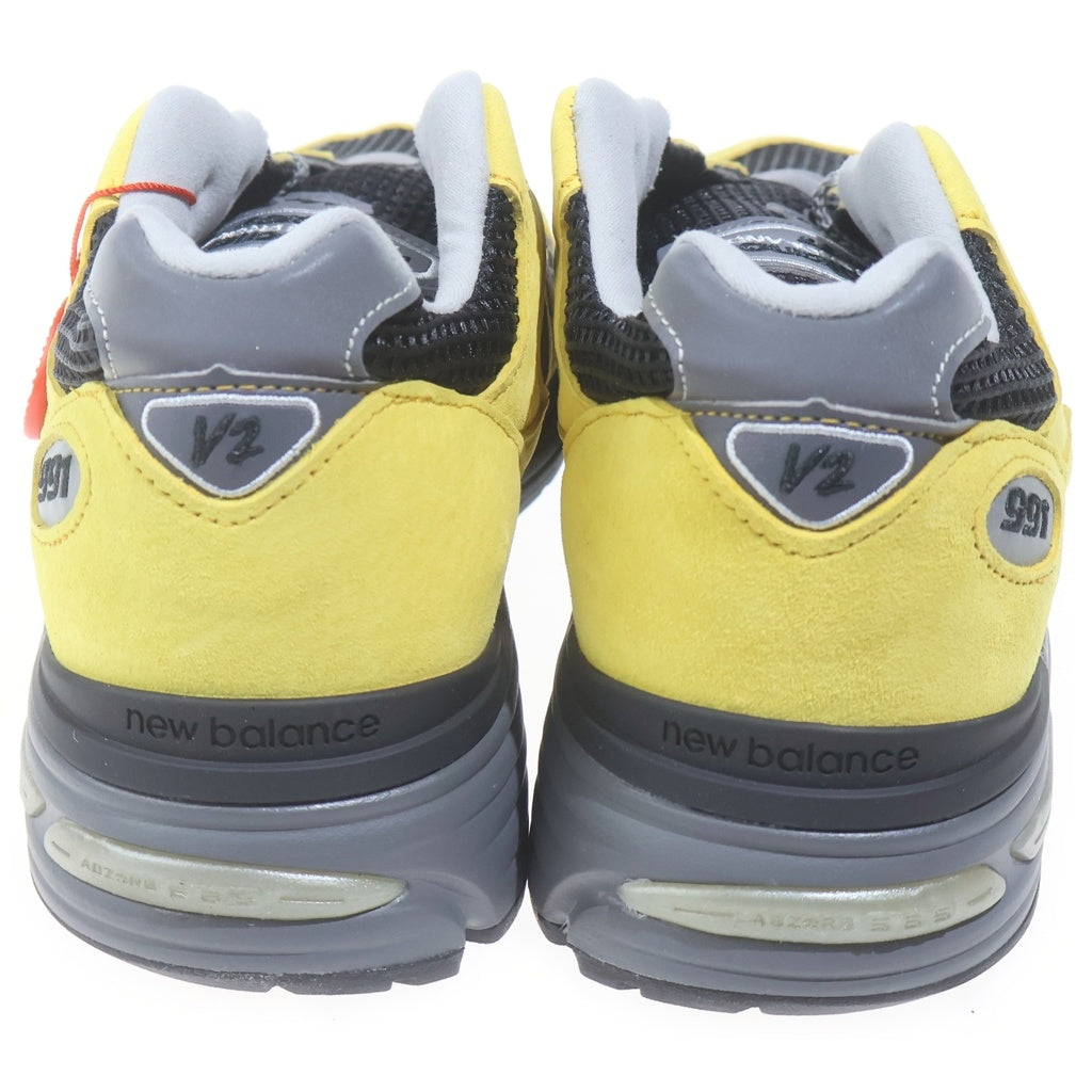 New Balance(ニューバランス) ASIA PACIFIC EXCLUSIVE 991V2 アジアパシフィック限定 スウェード/メッシュ ローカットスニーカー イエロー/グレー US11/29cm U991YK2