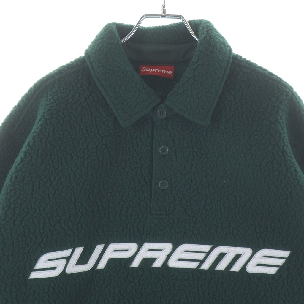 SUPREME(シュプリーム) 22AW Polartec L/S Polo ポーラテック フリース 長袖ポロシャツ グリーン