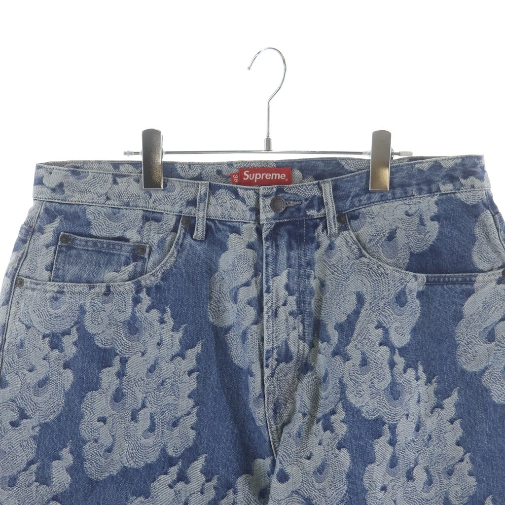 SUPREME(シュプリーム) 23SS Flames Jacquard Baggy Denim Short フレイム ジャガードロゴ デニムバギーショーツ ハーフパンツ インディゴ