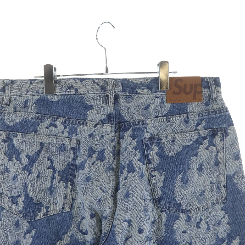 SUPREME(シュプリーム) 23SS Flames Jacquard Baggy Denim Short フレイム ジャガードロゴ デニムバギーショーツ ハーフパンツ インディゴ