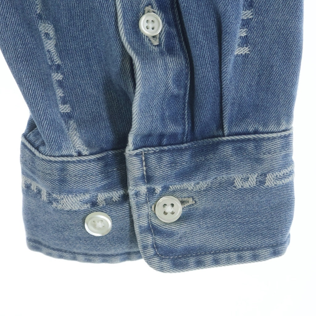SUPREME(シュプリーム) 20AW Logo Stripe Jacquard Denim Shirt ジャガードストライプロゴ デニム長袖シャツ インディゴ