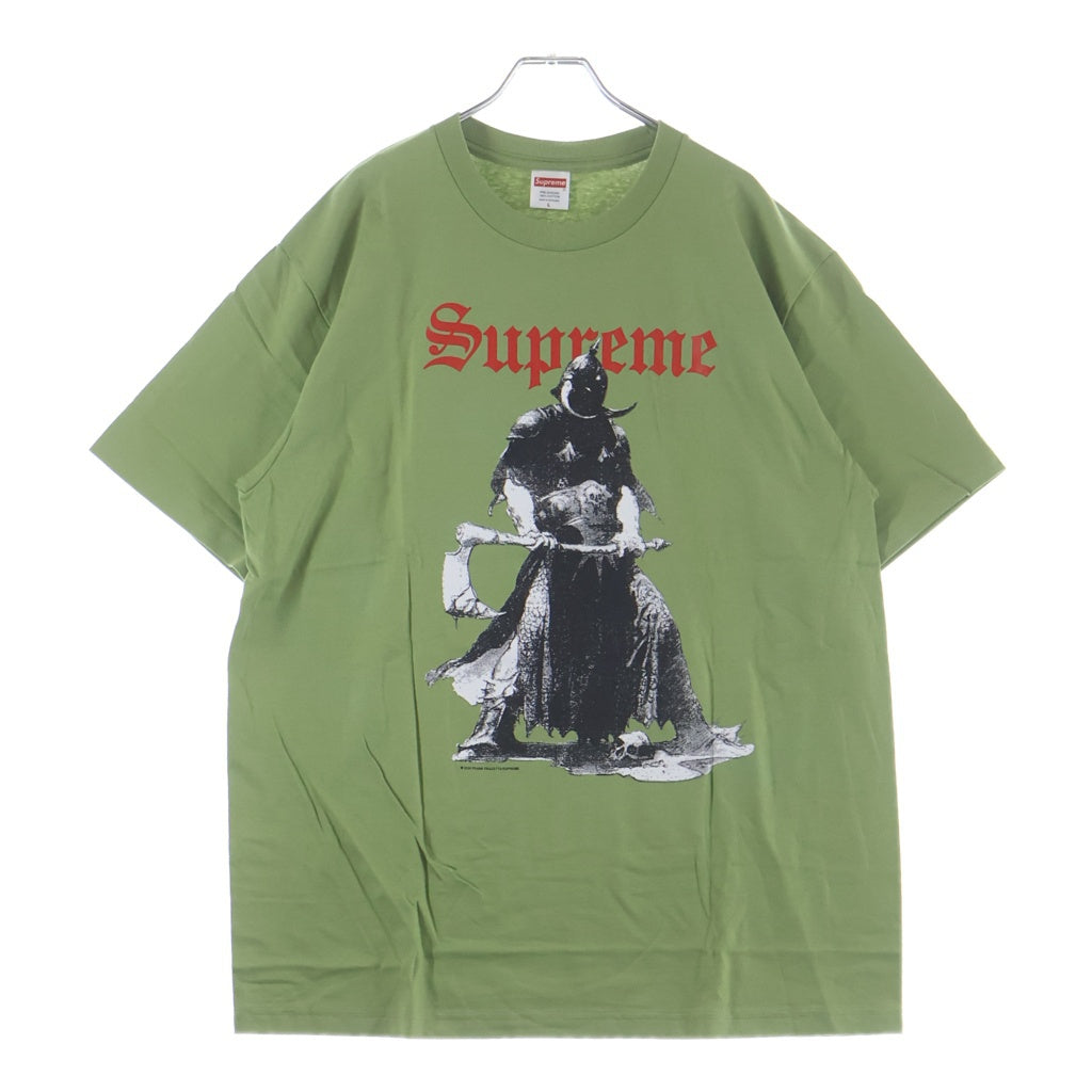 SUPREME(シュプリーム) 24AW Frank Frazetta Destruction Tee フランクフラゼッタ プリントロゴ 半袖Tシャツ カットソー カーキ
