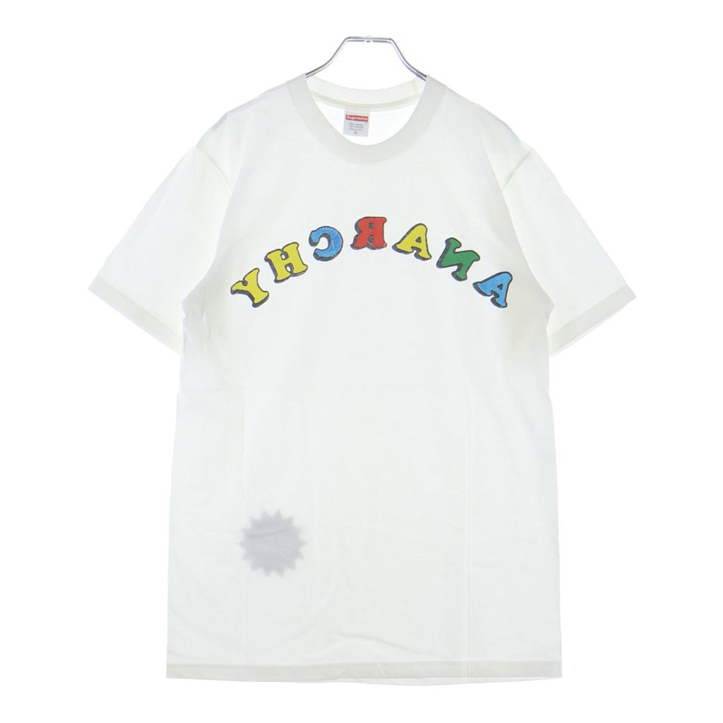 SUPREME(シュプリーム) 21SS Jamie Reid Anarchy Tee ジェイミー リード アナーキー プリントロゴ 半袖Tシャツ カットソー ホワイト