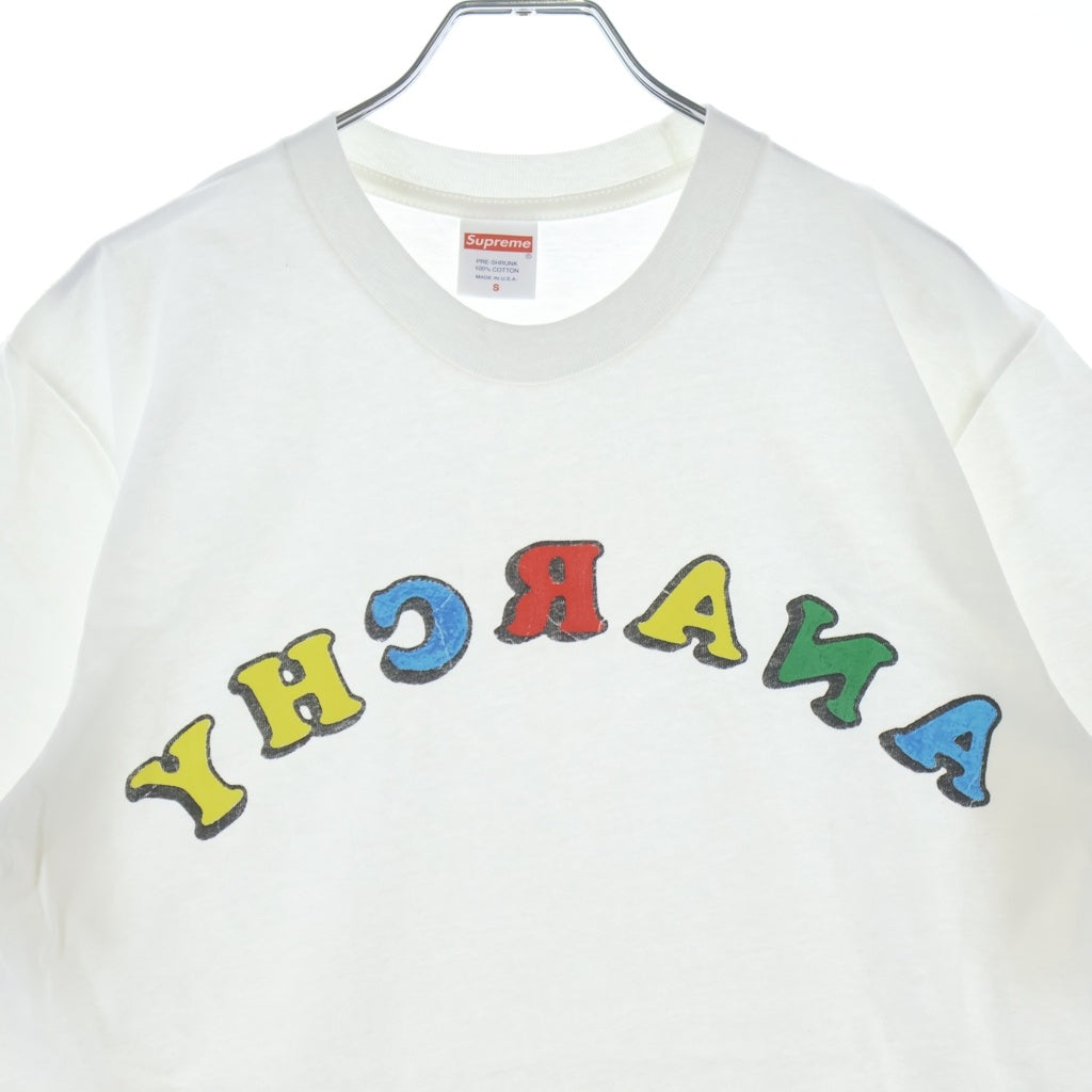 SUPREME(シュプリーム) 21SS Jamie Reid Anarchy Tee ジェイミー リード アナーキー プリントロゴ 半袖Tシャツ カットソー ホワイト