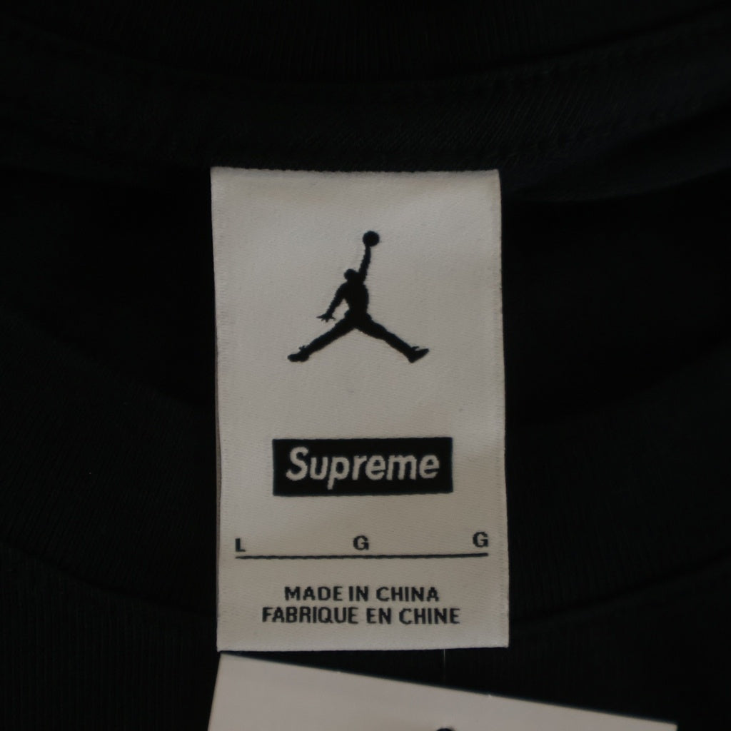 SUPREME(シュプリーム) 24AW ×JORDAN Biggie S/S Top ジョーダンビギー プリントロゴ 半袖Tシャツ カットソー ブラック
