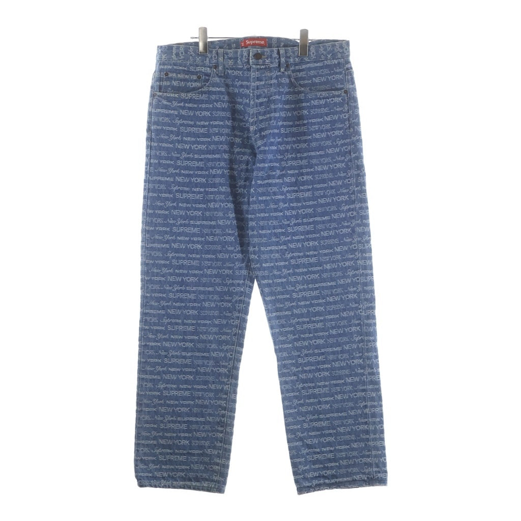 SUPREME(シュプリーム) 22SS Multi Type Jacquard Regular Jean マルチタイプ ジャガードロゴ レギュラージーンズ デニムパンツ インディゴ
