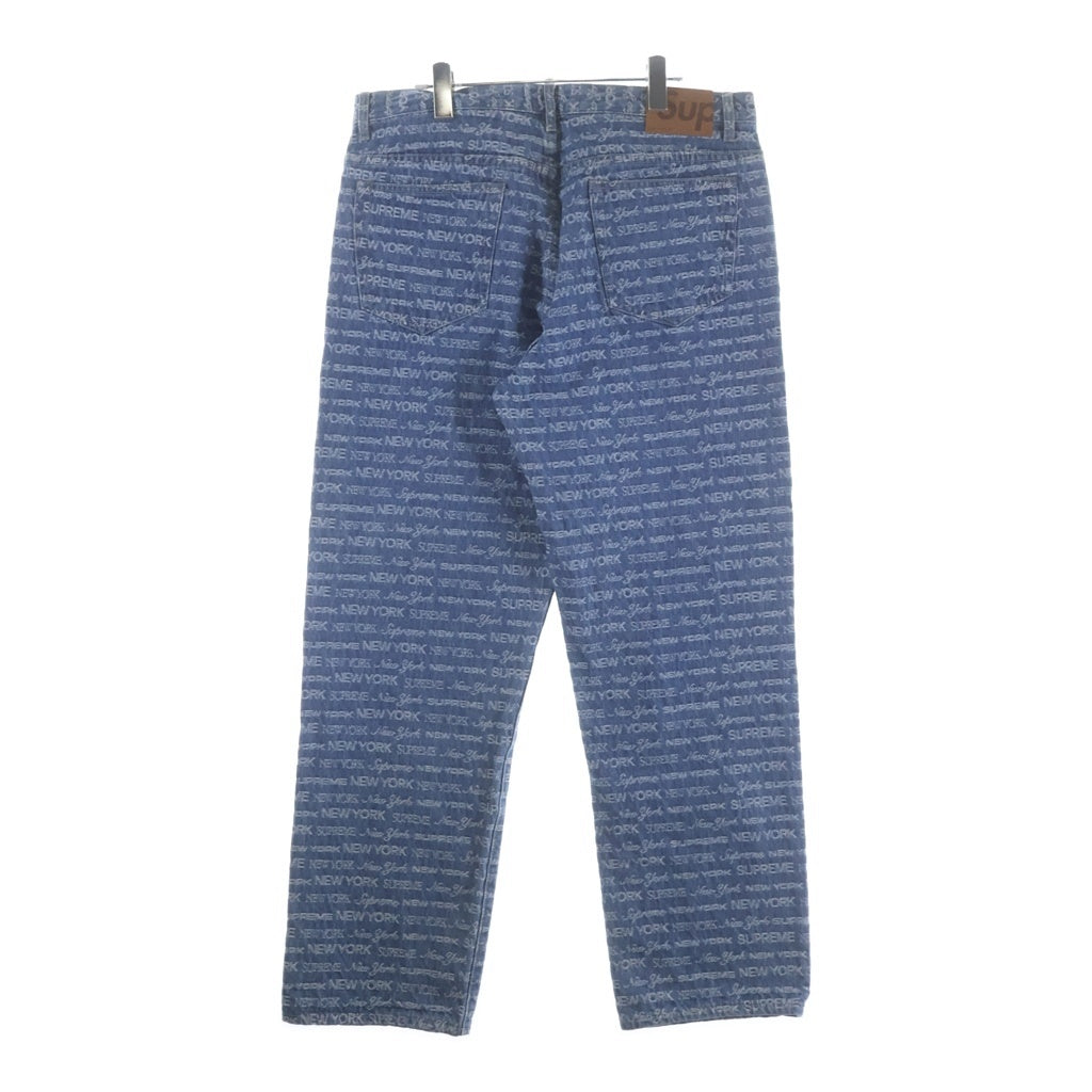 SUPREME(シュプリーム) 22SS Multi Type Jacquard Regular Jean マルチタイプ ジャガードロゴ レギュラージーンズ デニムパンツ インディゴ