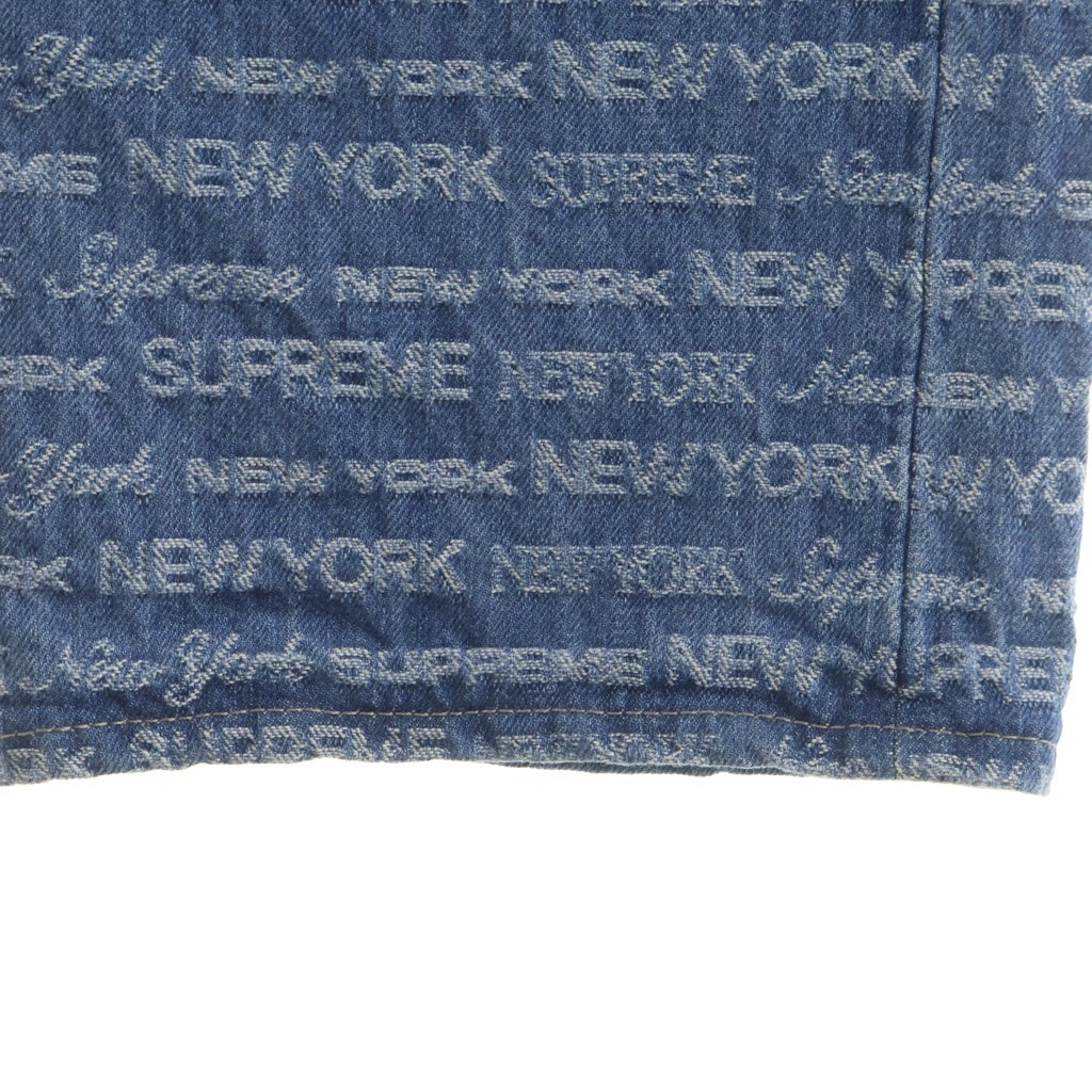 SUPREME(シュプリーム) 22SS Multi Type Jacquard Regular Jean マルチタイプ ジャガードロゴ レギュラージーンズ デニムパンツ インディゴ