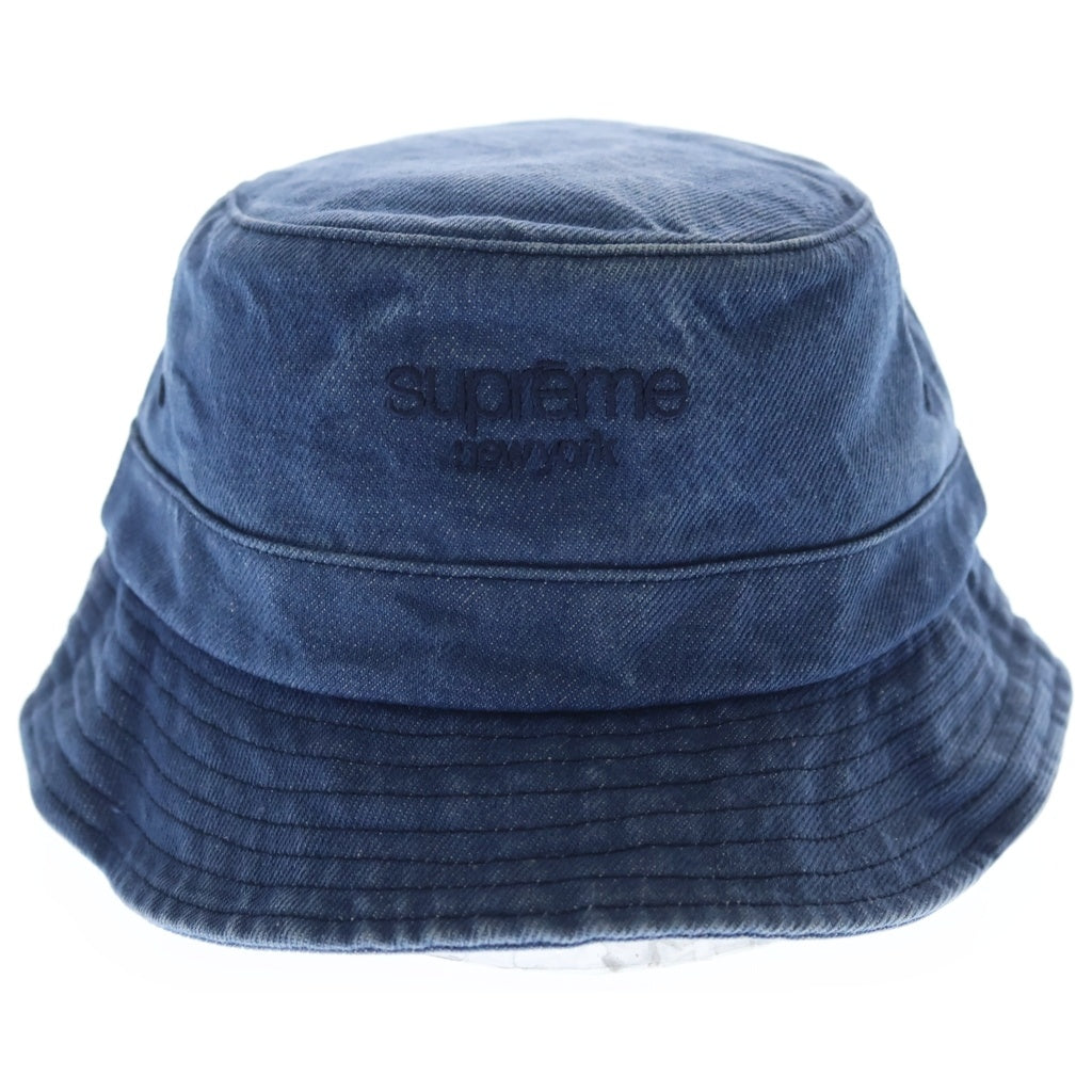 SUPREME(シュプリーム) 24AW Classic Logo Crusher クラシックロゴ クラッシャー デニムバケットハット インディゴ