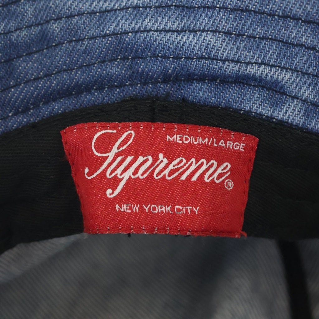 SUPREME(シュプリーム) 24AW Classic Logo Crusher クラシックロゴ クラッシャー デニムバケットハット インディゴ