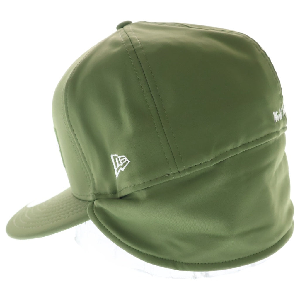 SUPREME(シュプリーム) 20AW ×ニューエラ WINDSTOPPER Earflap Box Logo ウィンドストッパー ボックスロゴ イヤーフラップ付きベースボールキャップ 帽子 オリーブ