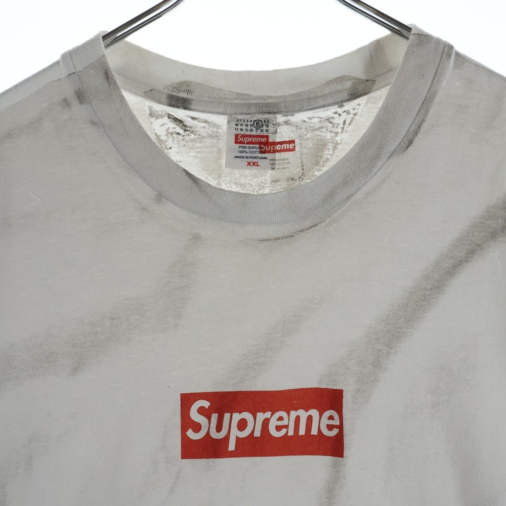 SUPREME(シュプリーム) 24SS ×MM6 Maison Margiela Box Logo Tee ×エムエムシックス ボックスロゴ プリントデザイン半袖Tシャツ カットソー ホワイト