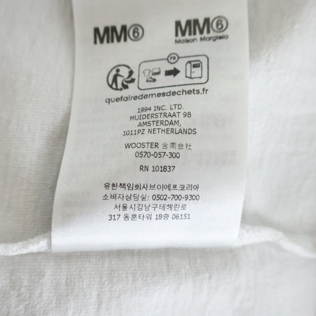 SUPREME(シュプリーム) 24SS ×MM6 Maison Margiela Box Logo Tee ×エムエムシックス ボックスロゴ プリントデザイン半袖Tシャツ カットソー ホワイト