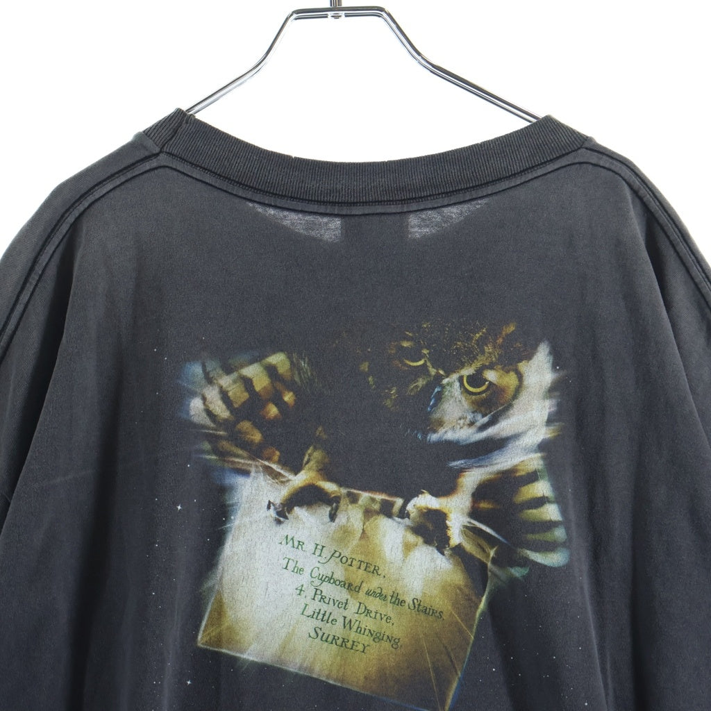 SAINT MICHAEL(セントマイケル) 25AW HP_SS TE ヴィンテージ加工 ムービー プリントロゴ 半袖Tシャツ カットソー グレー SM-HR1-0000-C45