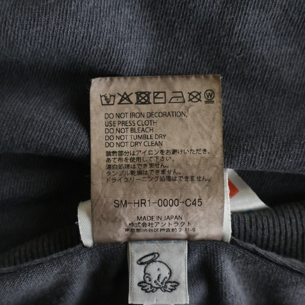 SAINT MICHAEL(セントマイケル) 25AW HP_SS TE ヴィンテージ加工 ムービー プリントロゴ 半袖Tシャツ カットソー グレー SM-HR1-0000-C45
