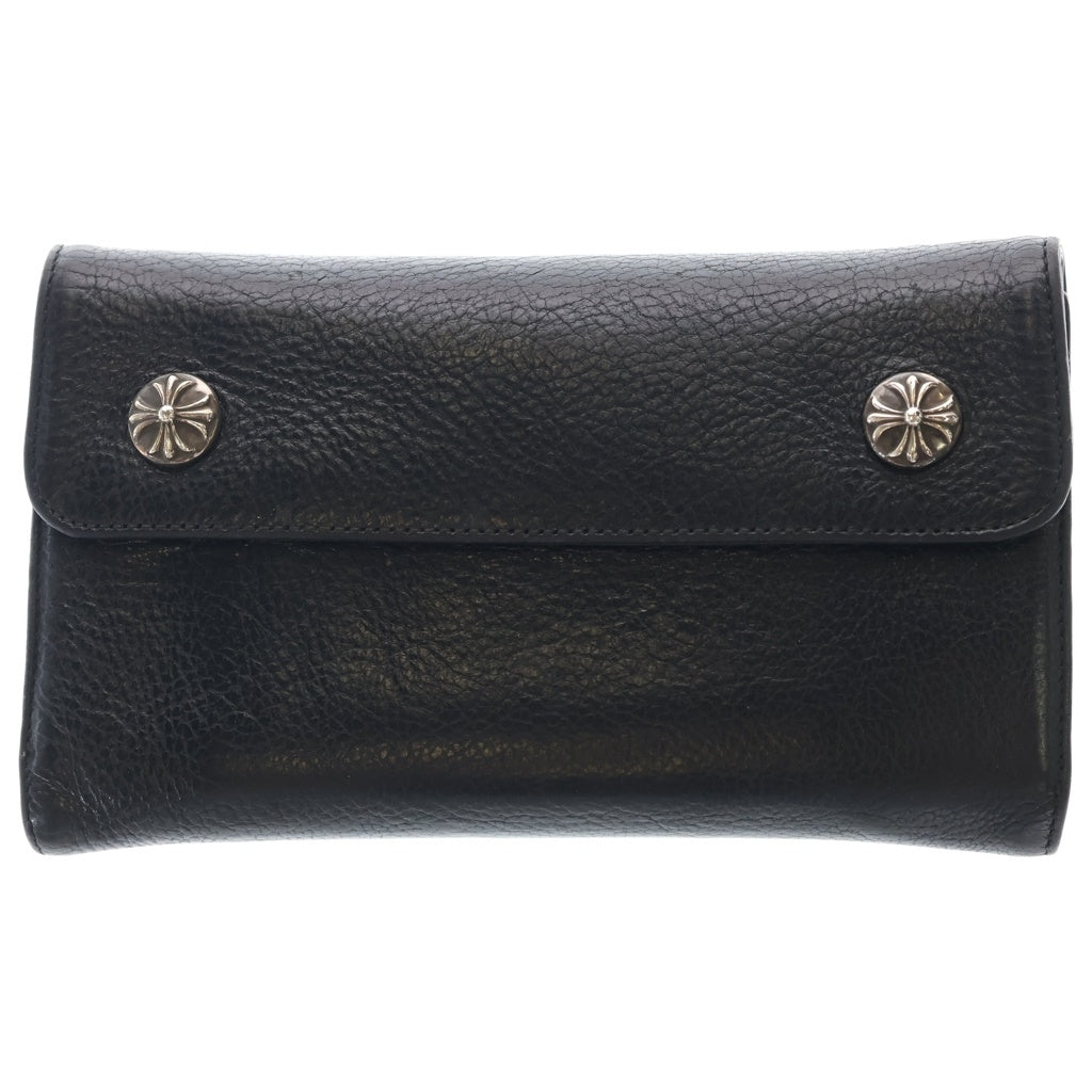 CHROME HEARTS(クロムハーツ) WAVE ウェーブ レザーウォレット 財布 ブラック BCA375