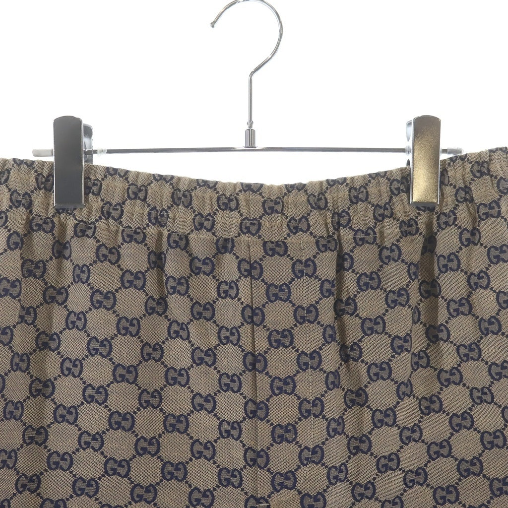 GUCCI(グッチ) GG 総柄デザイン リネンブレンド キャンバス地 ハーフパンツ ショーツ ベージュ 742781 ZAM7G