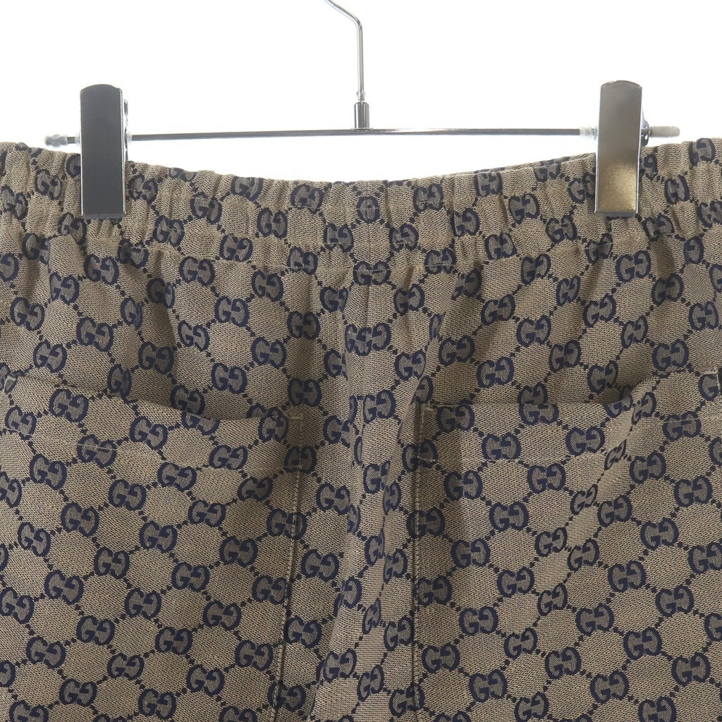 GUCCI(グッチ) GG 総柄デザイン リネンブレンド キャンバス地 ハーフパンツ ショーツ ベージュ 742781 ZAM7G
