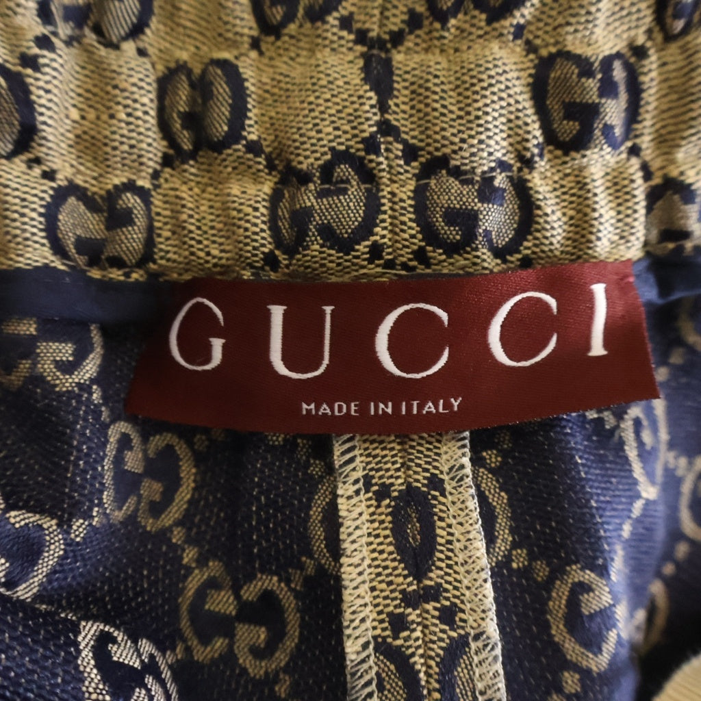 GUCCI(グッチ) GG 総柄デザイン リネンブレンド キャンバス地 ハーフパンツ ショーツ ベージュ 742781 ZAM7G