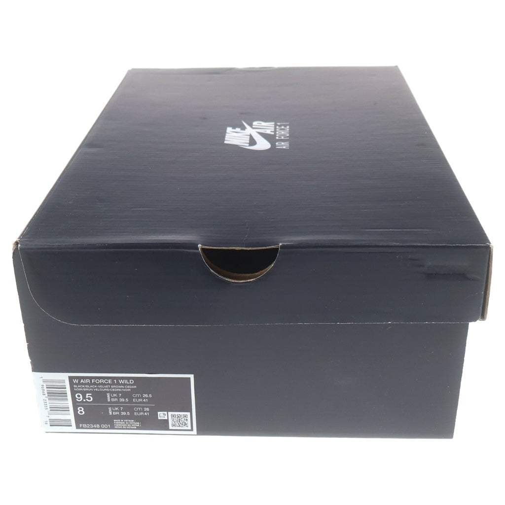 NIKE(ナイキ) WMNS AIR FORCE 1 WILD FB2348-001 ウィメンズ エアフォース1 ワイルド ローカットスニーカー ブラック US W9.5/26.5cm