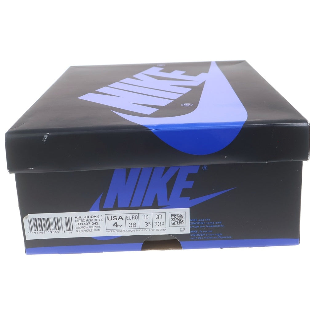 NIKE(ナイキ) AIR JORDAN 1 RETRO HIGH OG GS ROYAL REIMAGINED FD1437-042 エアジョーダン1 ロイヤルリイマジンド ハイカットスニーカー レディース US4Y/23cm