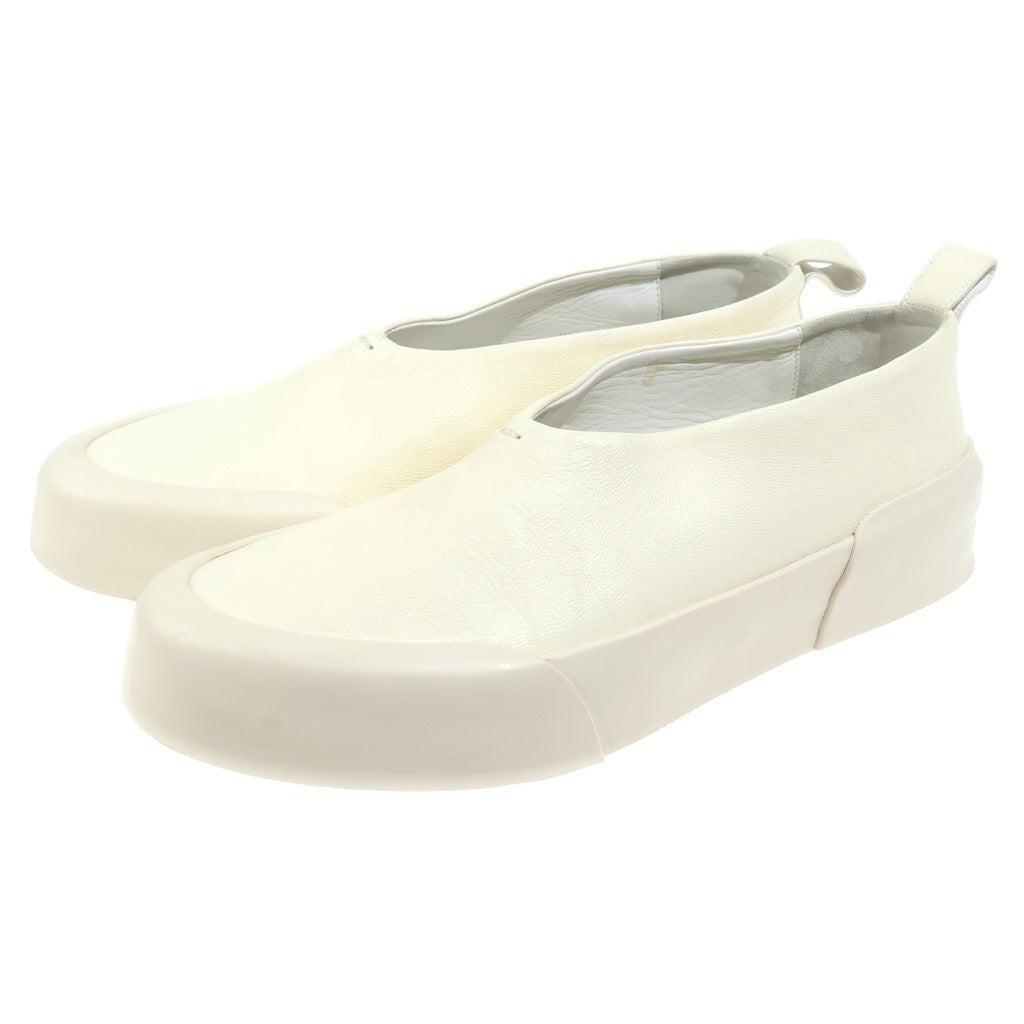 JIL SANDER(ジルサンダー) レザープラットフォームスニーカー スリッポン ホワイト