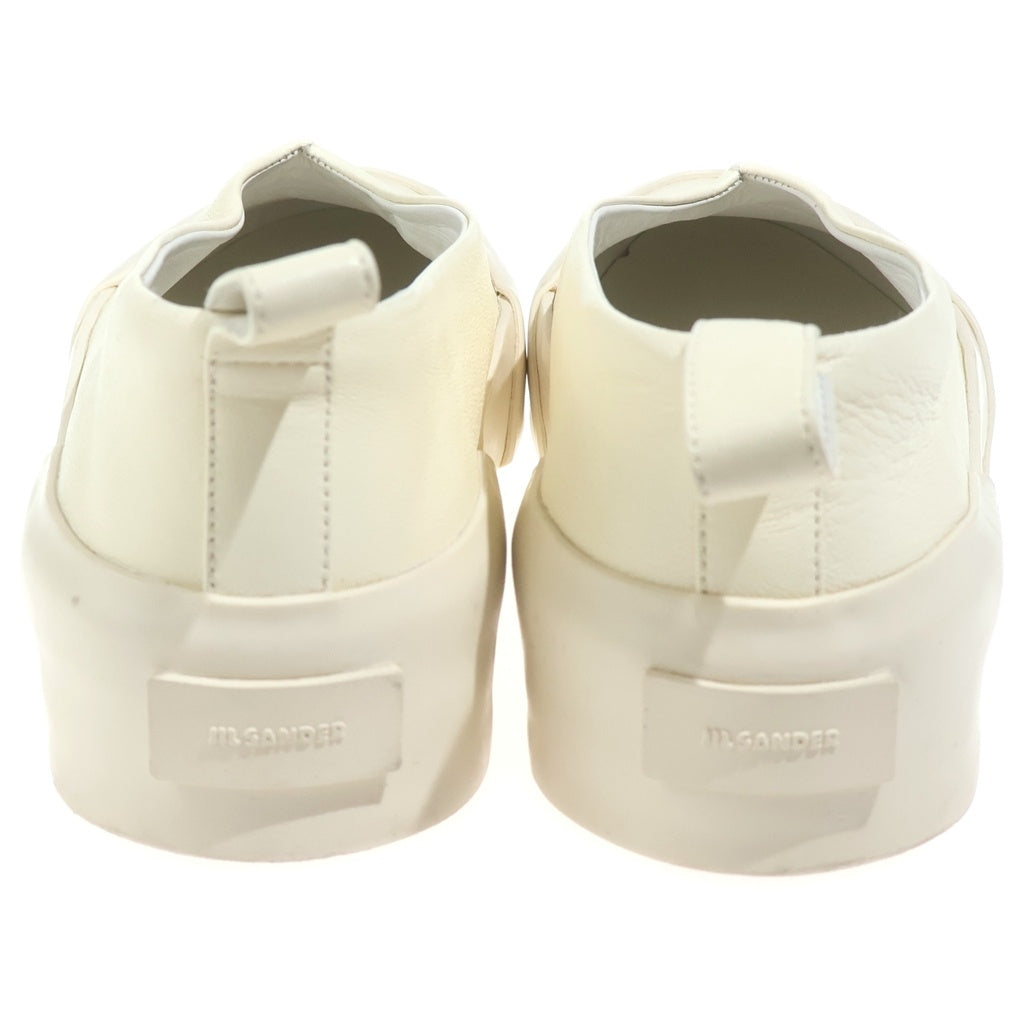 JIL SANDER(ジルサンダー) レザープラットフォームスニーカー スリッポン ホワイト