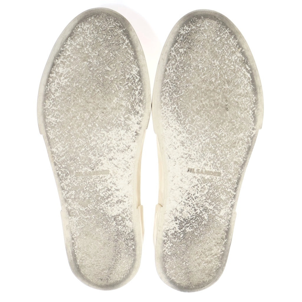 JIL SANDER(ジルサンダー) レザープラットフォームスニーカー スリッポン ホワイト