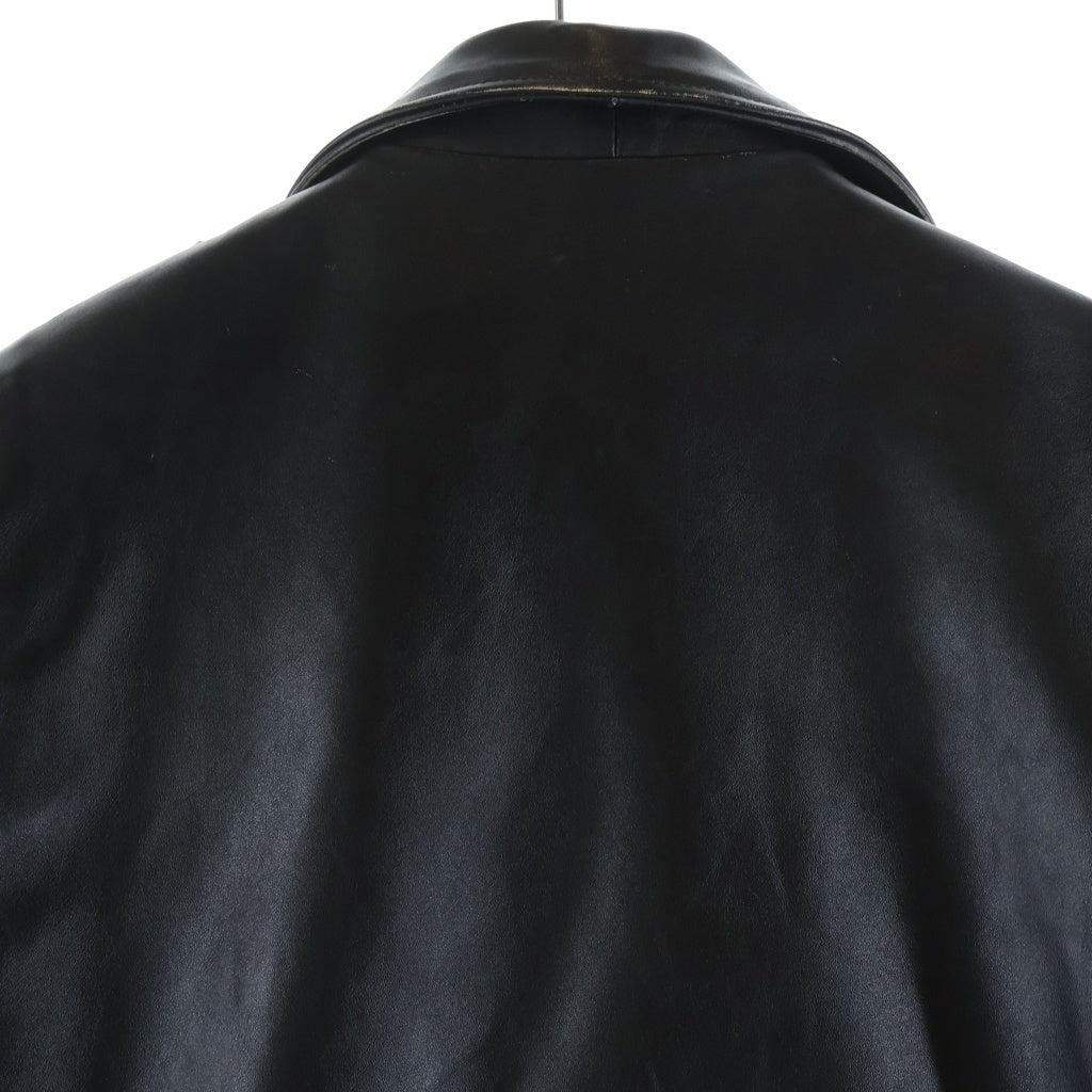 A.P.C(アーペーセー) バイカラー レザー ダブルライダースジャケット ブラック/ホワイト