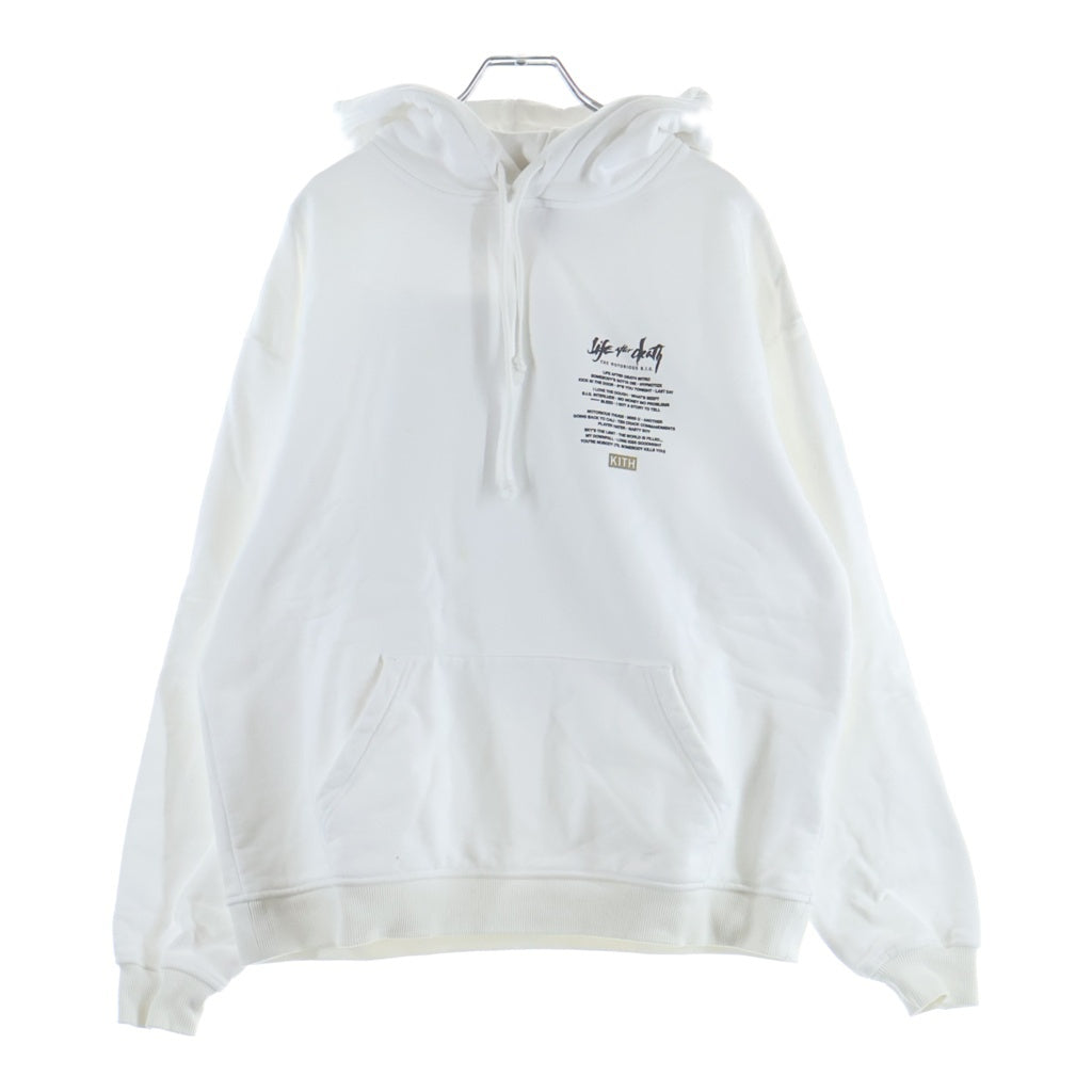 KITH キス 21AW バックフォトプリント スウェット プルオーバーパーカー ホワイト 21-070-060-0036-1-0 KITH(キス) 21AW バックフォトプリント スウェット プルオーバー