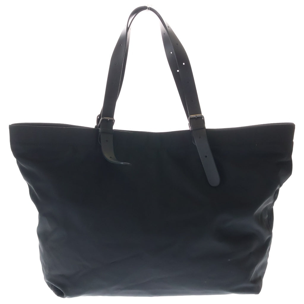 JIL SANDER(ジルサンダー) ナイロン/レザー トートバッグ ハンドバッグ 無地 ブラック