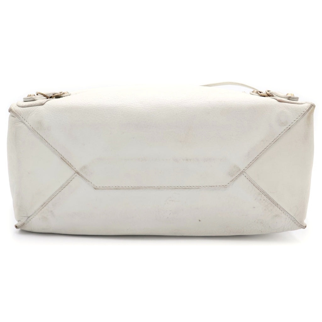 BALENCIAGA(バレンシアガ) ザペーパー レザーハンドバッグ っホワイト レディース