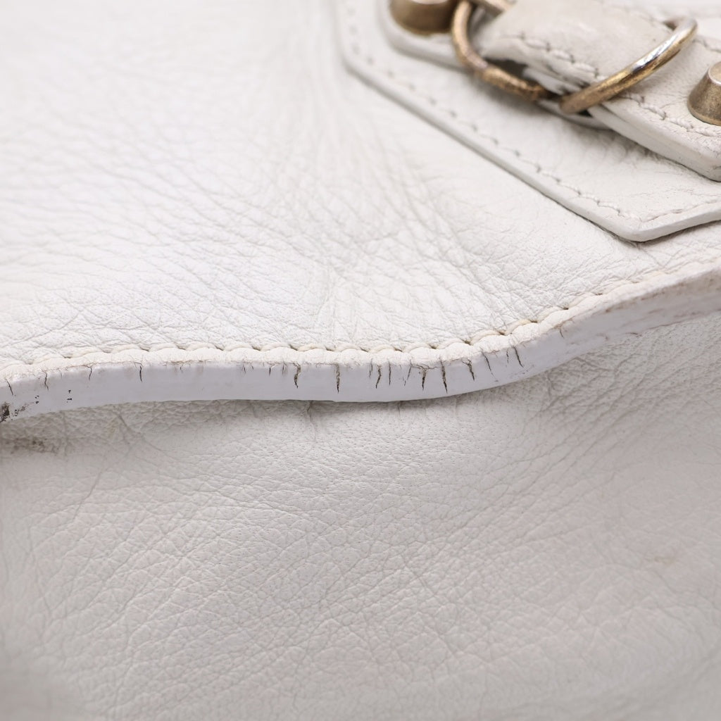 BALENCIAGA(バレンシアガ) ザペーパー レザーハンドバッグ っホワイト レディース