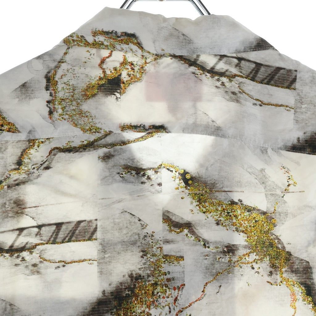 SUPREME(シュプリーム) 20AW Marble Silk S/S Shirt マーブル 総柄 シルク 半袖シャツ ホワイト