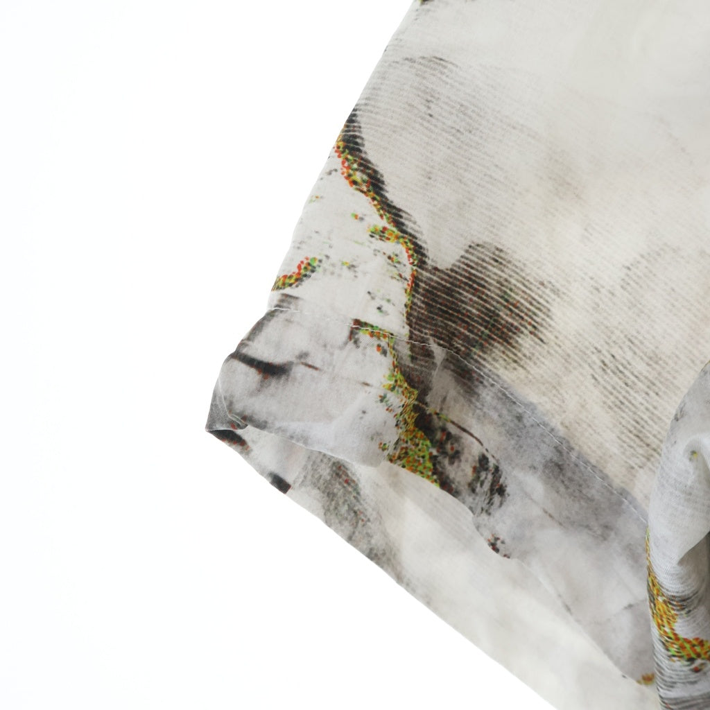 SUPREME(シュプリーム) 20AW Marble Silk S/S Shirt マーブル 総柄 シルク 半袖シャツ ホワイト