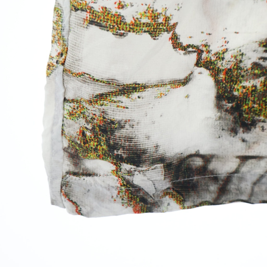 SUPREME(シュプリーム) 20AW Marble Silk S/S Shirt マーブル 総柄 シルク 半袖シャツ ホワイト