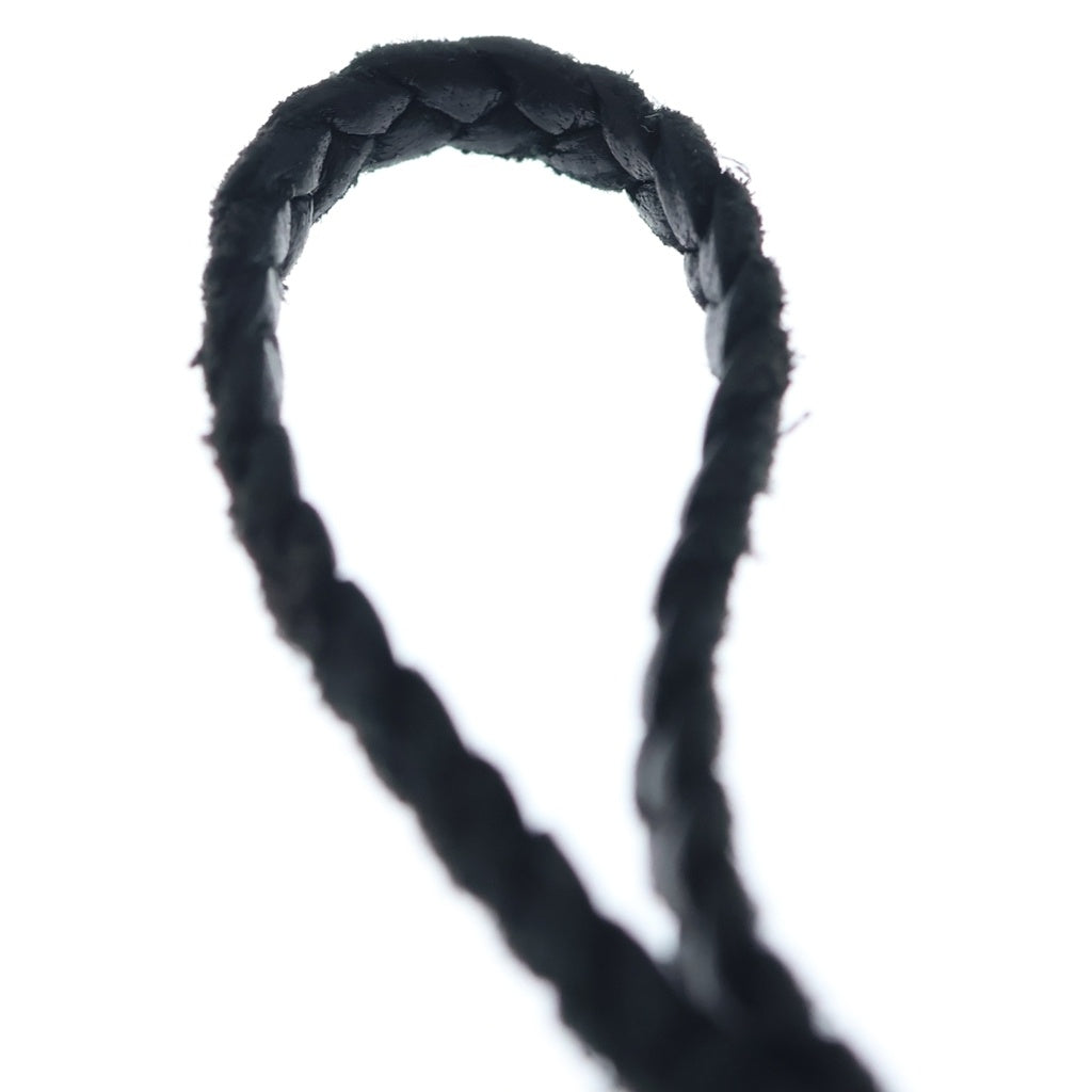 CHROME HEARTS(クロムハーツ) LEATHER BRAID SCROLL ネックレス レザーブレイドネックレス ブラック/シルバー BCA377