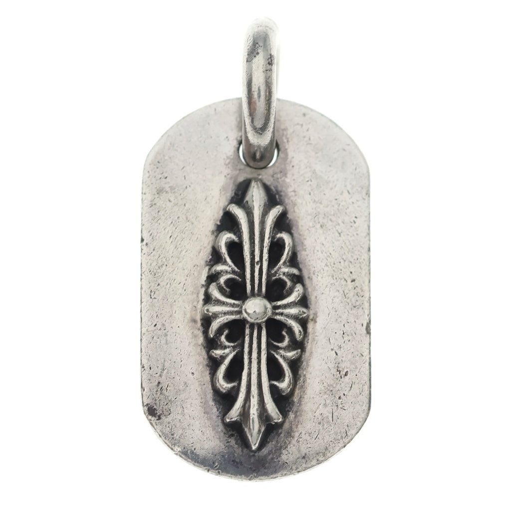 CHROME HEARTS(クロムハーツ) RAISED FRRL DOGTAG レイズドフローラルクロス ドッグタグ ペンダントトップ シルバー BCA302