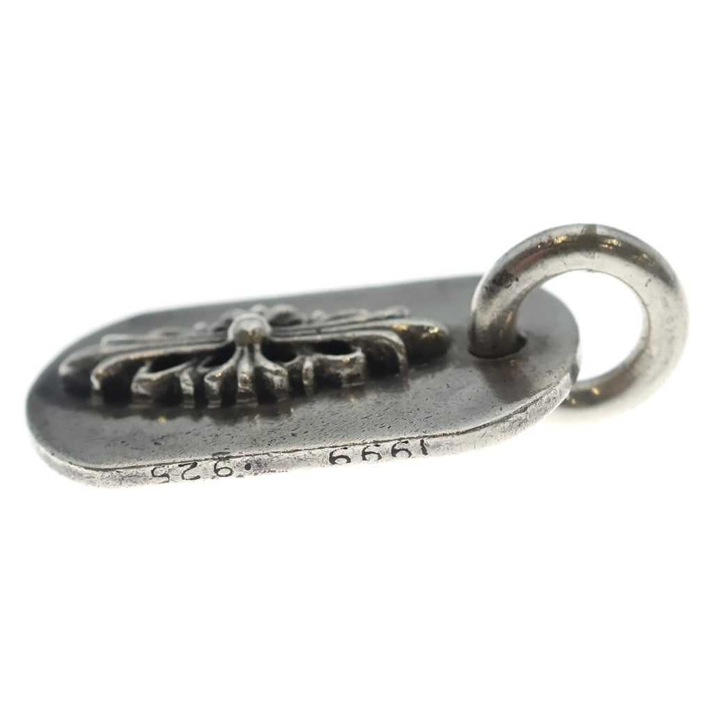 CHROME HEARTS(クロムハーツ) RAISED FRRL DOGTAG レイズドフローラルクロス ドッグタグ ペンダントトップ シルバー BCA302