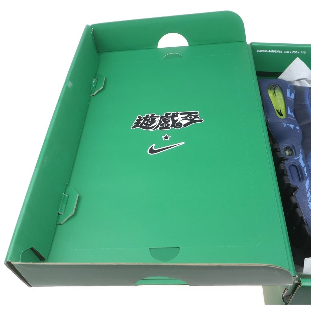 NIKE(ナイキ) ×Yu-Gi-Oh! AIR MAX 95 AIR MUSCLE JOEY II7404-400 遊戯王 エアマックス95 エアマッスル ジョーイ ローカットスニーカー ネイビー US5/23.5cm レディース
