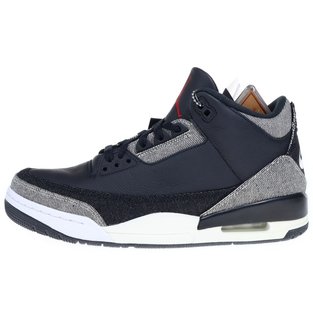NIKE(ナイキ) ×Levi's AIR JORDAN 3 RETRO SP IR0914-400 リーバイス エアジョーダン3 レトロ ローカットスニーカー ブラック/グレー US10/28cm