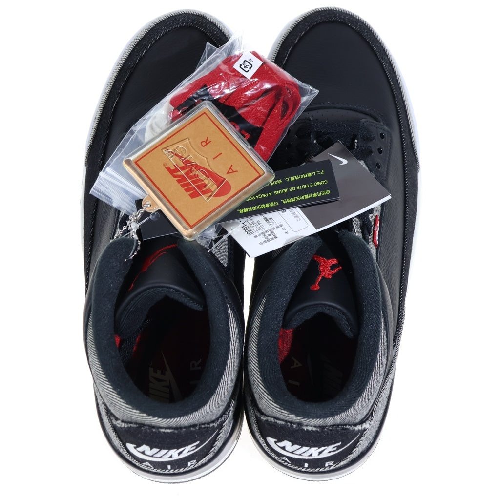NIKE(ナイキ) ×Levi's AIR JORDAN 3 RETRO SP IR0914-400 リーバイス エアジョーダン3 レトロ ローカットスニーカー ブラック/グレー US10/28cm
