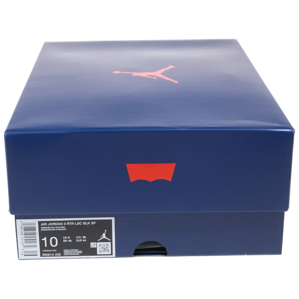 NIKE(ナイキ) ×Levi's AIR JORDAN 3 RETRO SP IR0914-400 リーバイス エアジョーダン3 レトロ ローカットスニーカー ブラック/グレー US10/28cm