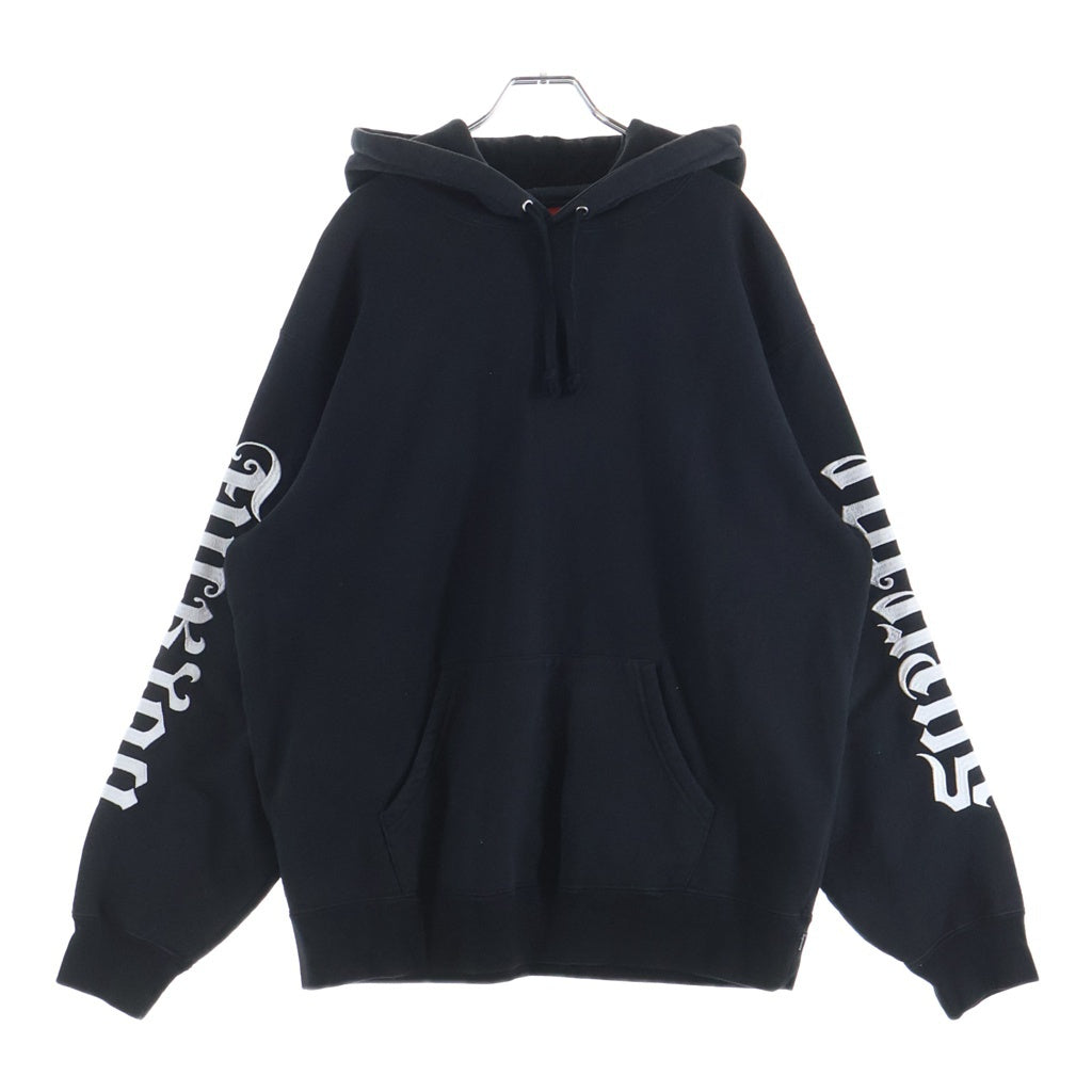 SUPREME(シュプリーム) 22SS Ambigram Hooded Sweatshirt アンビグラム刺繍ロゴ スウェットフーデッドシャツ プルオーバーパーカー ブラック