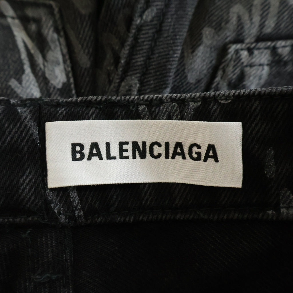 BALENCIAGA(バレンシアガ) ダメージ加工デニムパンツ ブラック 600235 TMW21